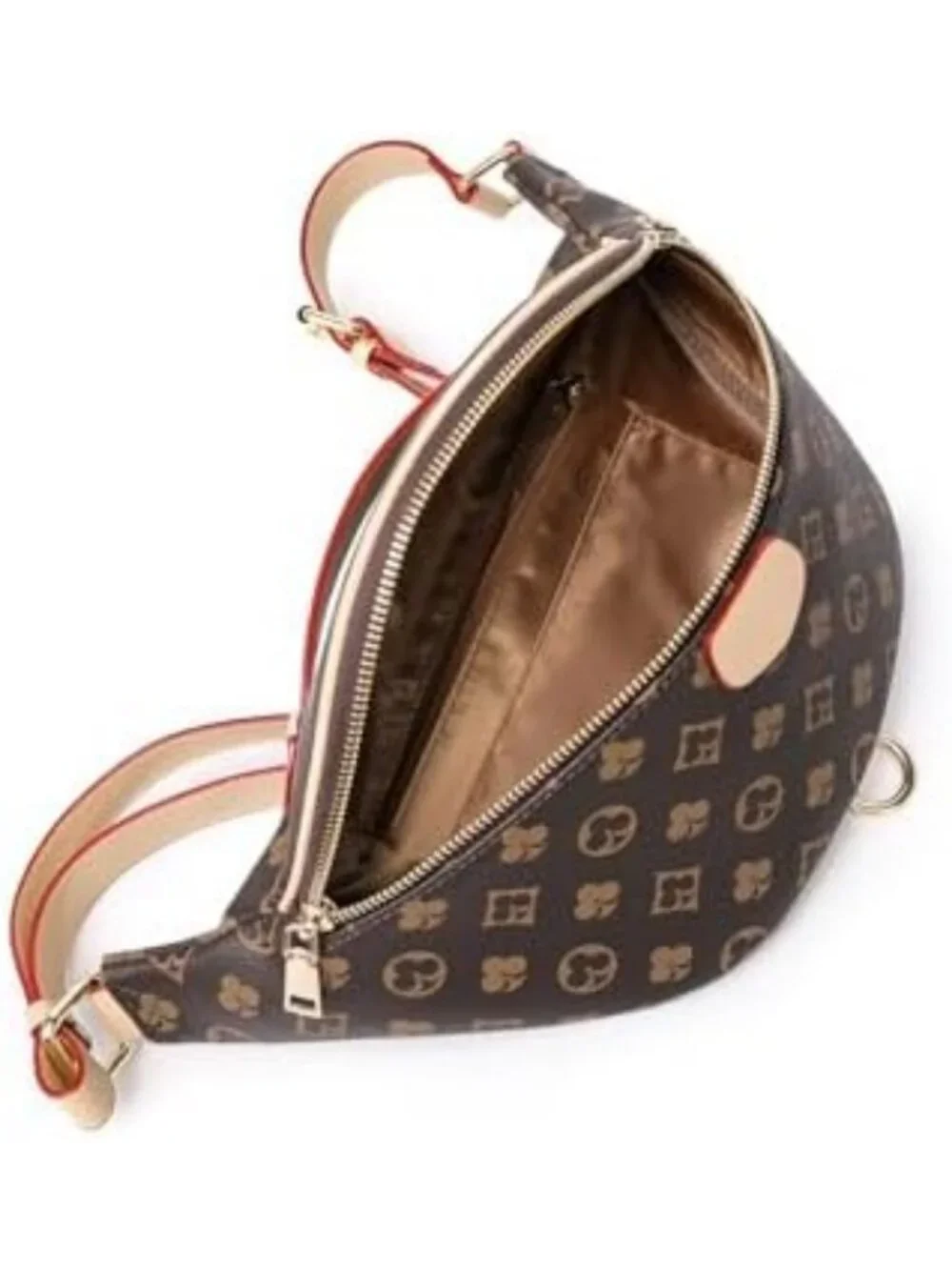 Vintage Monogram Fanny Pack | Convertible Crossbody Waist Bag for Travel & Daily